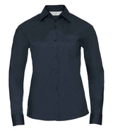 Russell Athletic Collection Ladies Long Sleeve Easy Care Poplin Shirt 934F