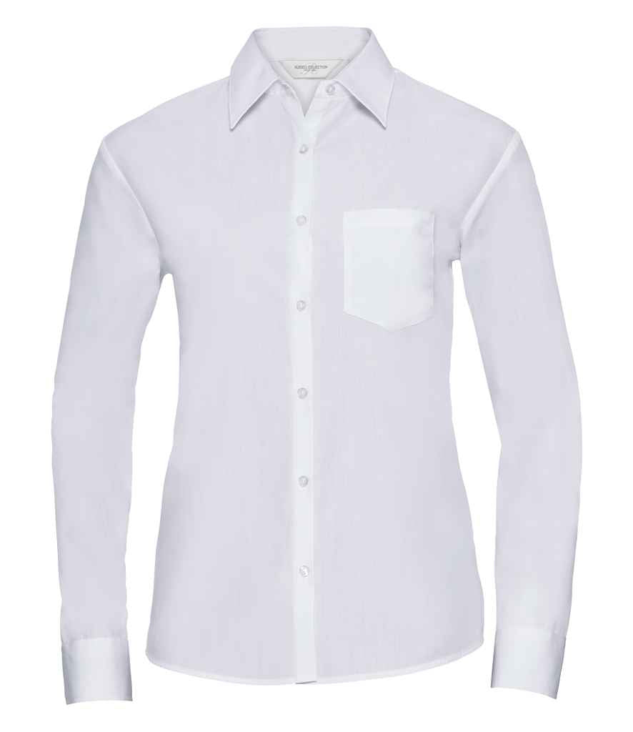 Russell Athletic Collection Ladies Long Sleeve Easy Care Poplin Shirt 934F