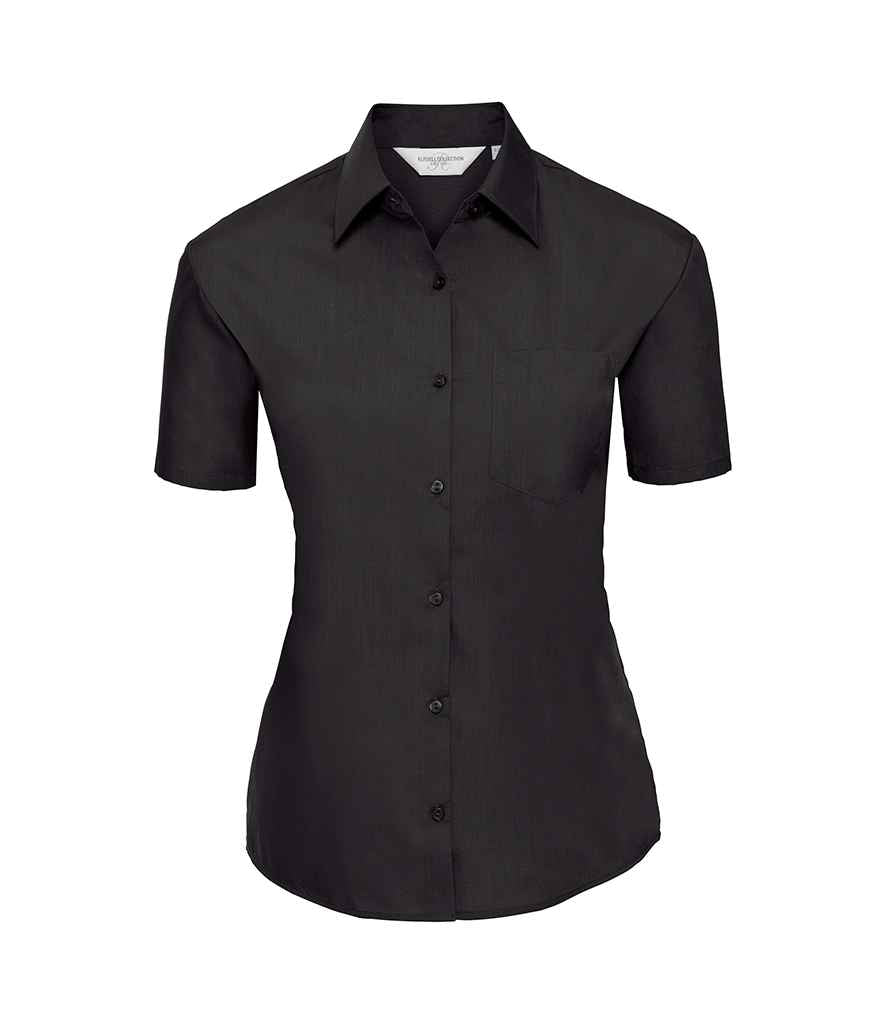 Russell Athletic Collection Ladies Short Sleeve Easy Care Poplin Shirt 935F