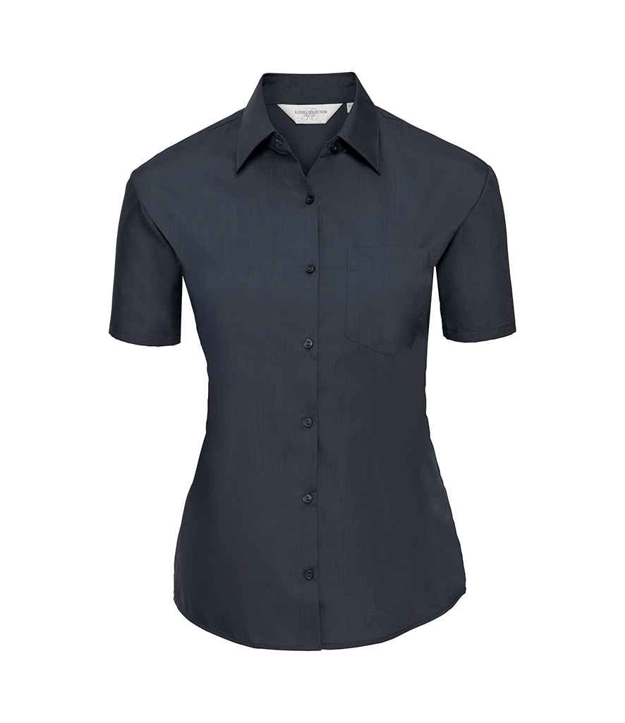 Russell Athletic Collection Ladies Short Sleeve Easy Care Poplin Shirt 935F