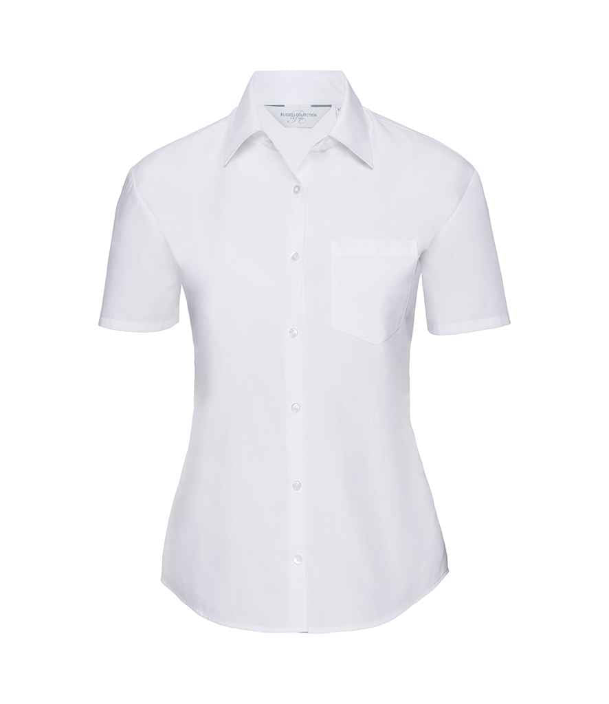 Russell Athletic Collection Ladies Short Sleeve Easy Care Poplin Shirt 935F
