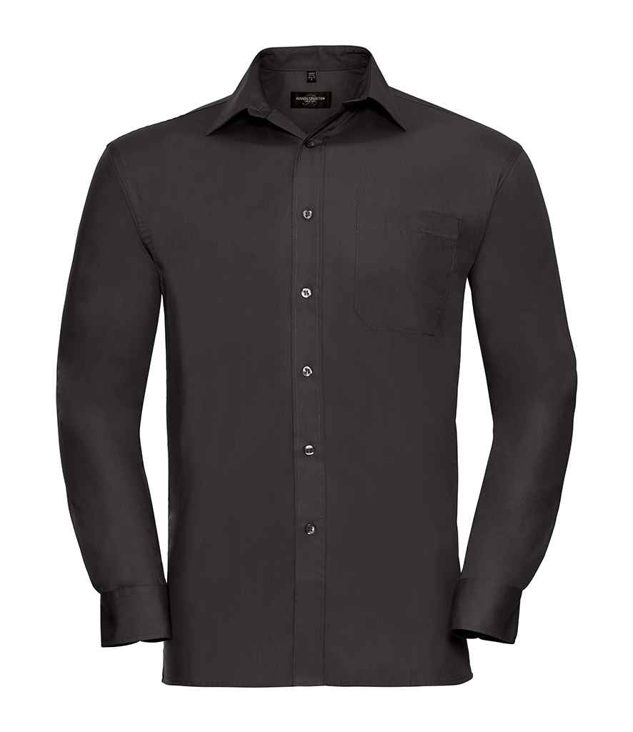 Russell Athletic Collection Long Sleeve Easy Care Cotton Poplin Shirt 936M