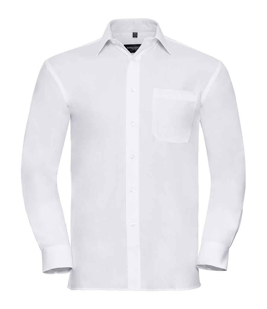 Russell Athletic Collection Long Sleeve Easy Care Cotton Poplin Shirt 936M