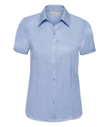 Russell Athletic Collection Ladies Short Sleeve Herringbone Shirt 963F - front view