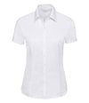 Russell Athletic Collection Ladies Short Sleeve Herringbone Shirt 963F - front view