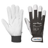Portwest Leather 110 Grain Palm Mechanical Glove A250
