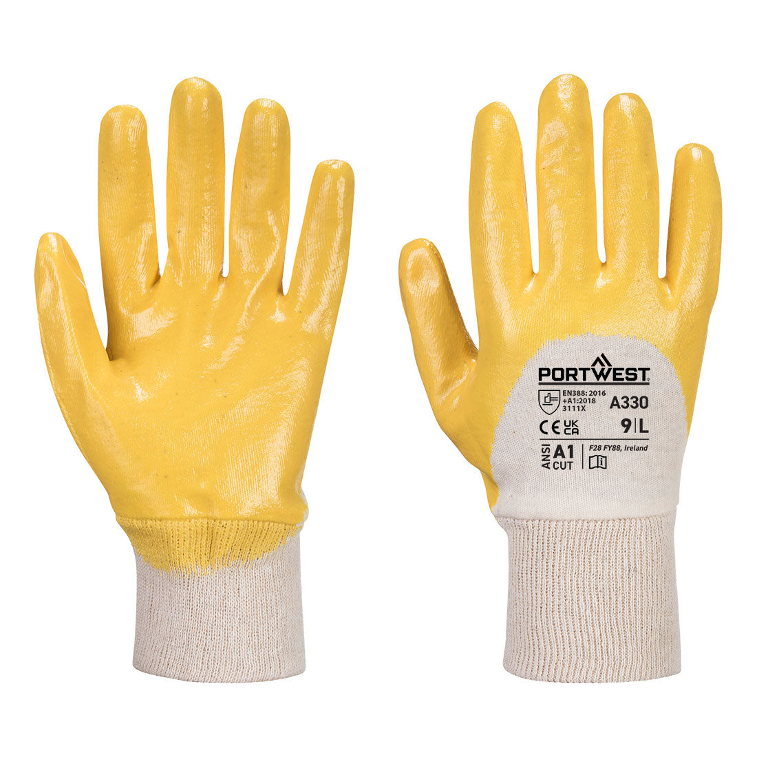 Portwest Grip 12 Nitrile Light Knitwrist Glove A330