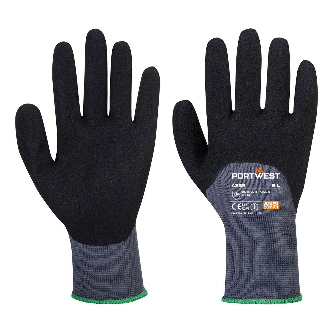 Portwest Grip 15 Nitrile Sandy 3/4 Palm Glove A352