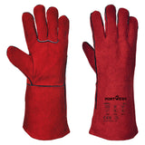 Portwest Welders 210 Split Leather Red Gauntlet A500