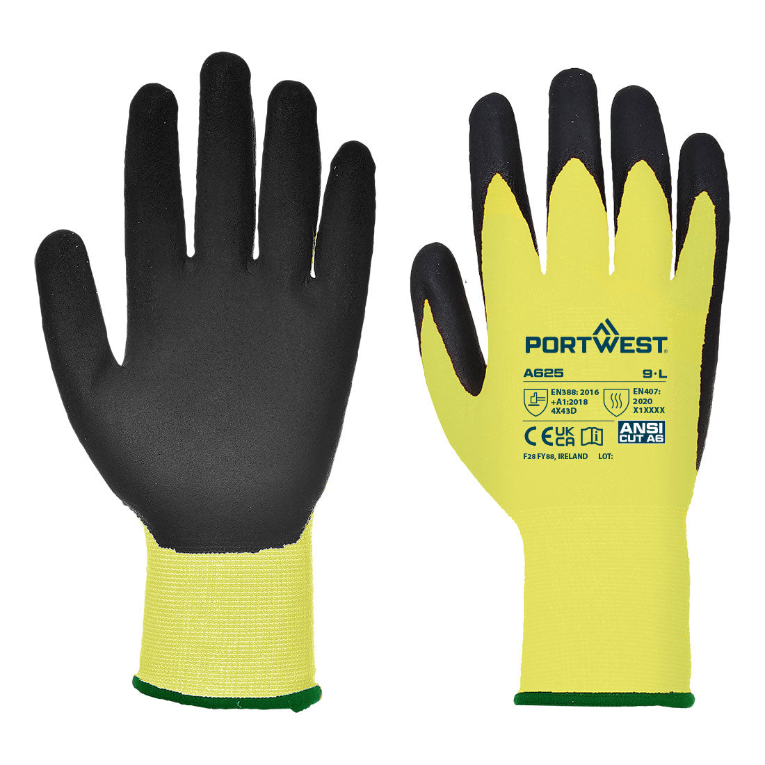 Portwest Vis-Tex Cut Resistant Glove - PU A625