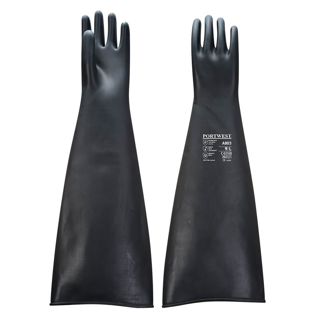 Portwest Heavyweight Latex Rubber Gauntlet 600mm A803