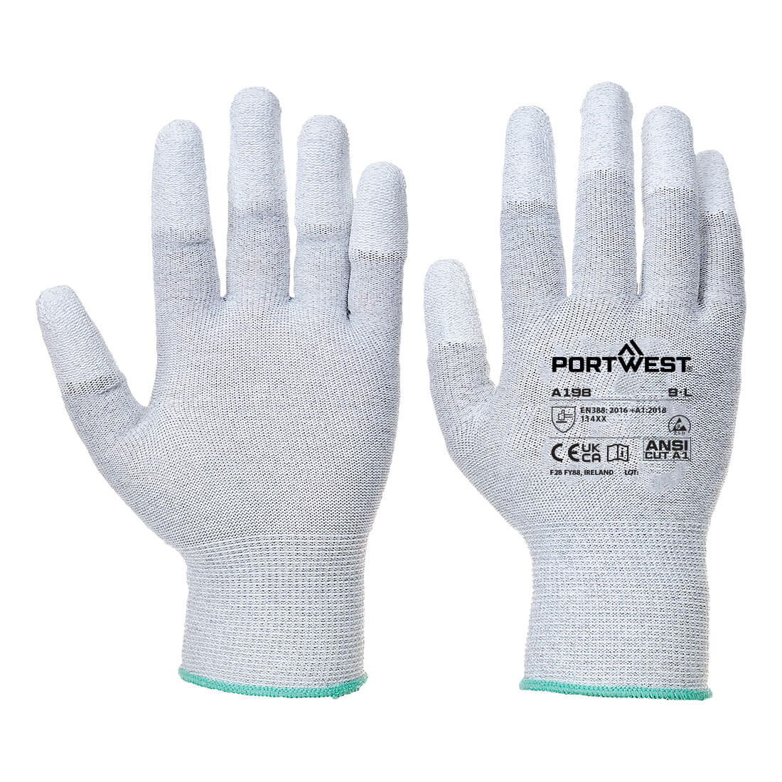 Portwest ESD 13 PU Fingertip Essential Multipack (Pk12) AB198