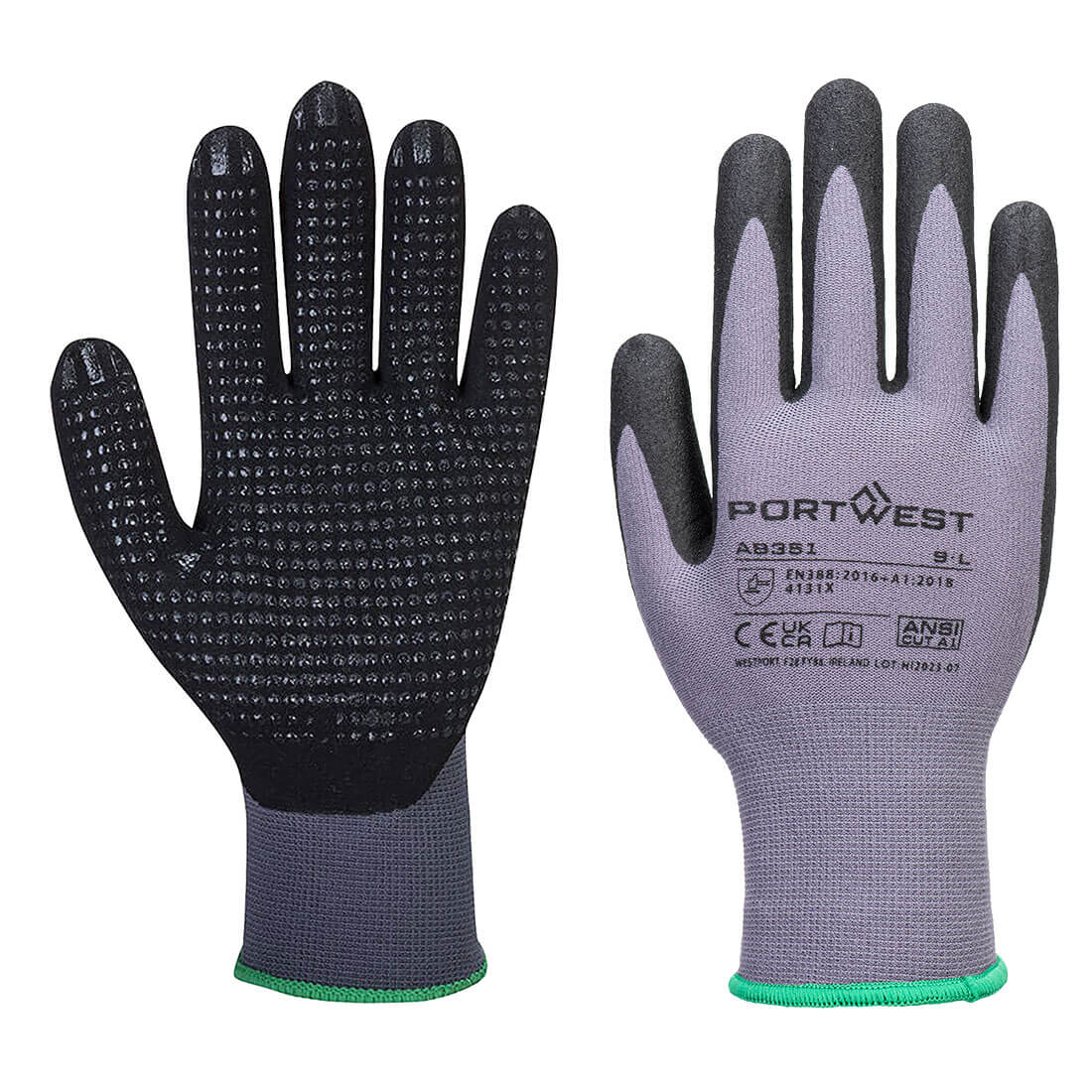 Portwest Grip 15 Nitrile Sandy Dotted Essential Multipack (Pk12) AB351