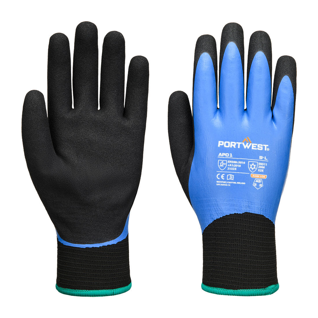 Portwest Cold 13 Latex Aqua Glove AP01