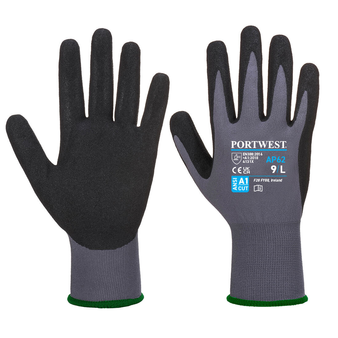 Portwest Grip 15 Nitrile Sandy Aqua Glove AP62