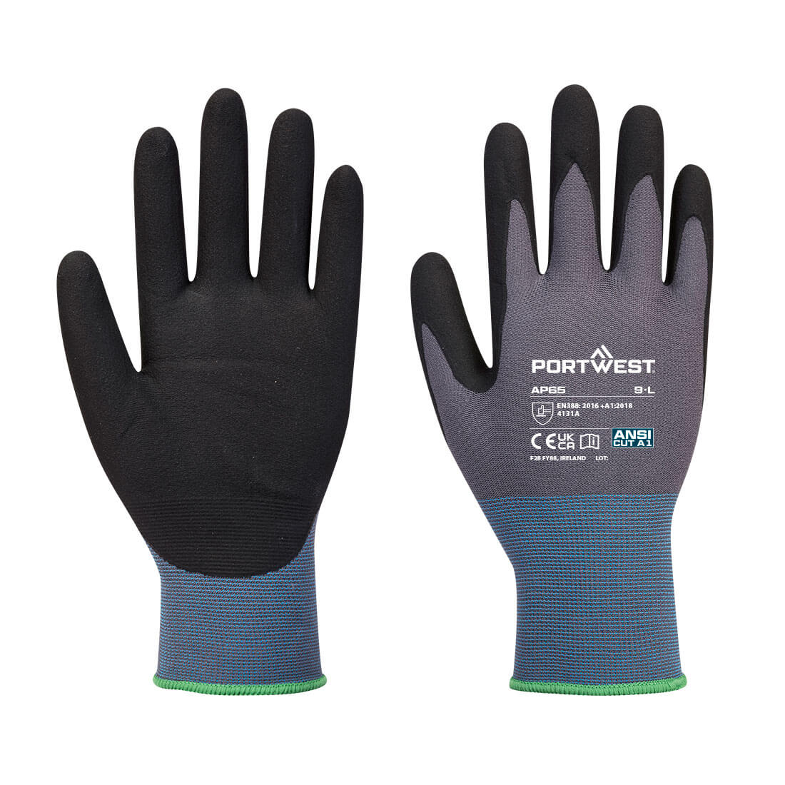 Portwest Grip 15 Nitrile Foam Texpel Glove AP65