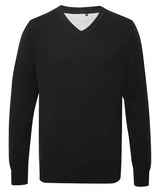 Asquith & Fox Men's cotton blend v-neck sweater AQ042