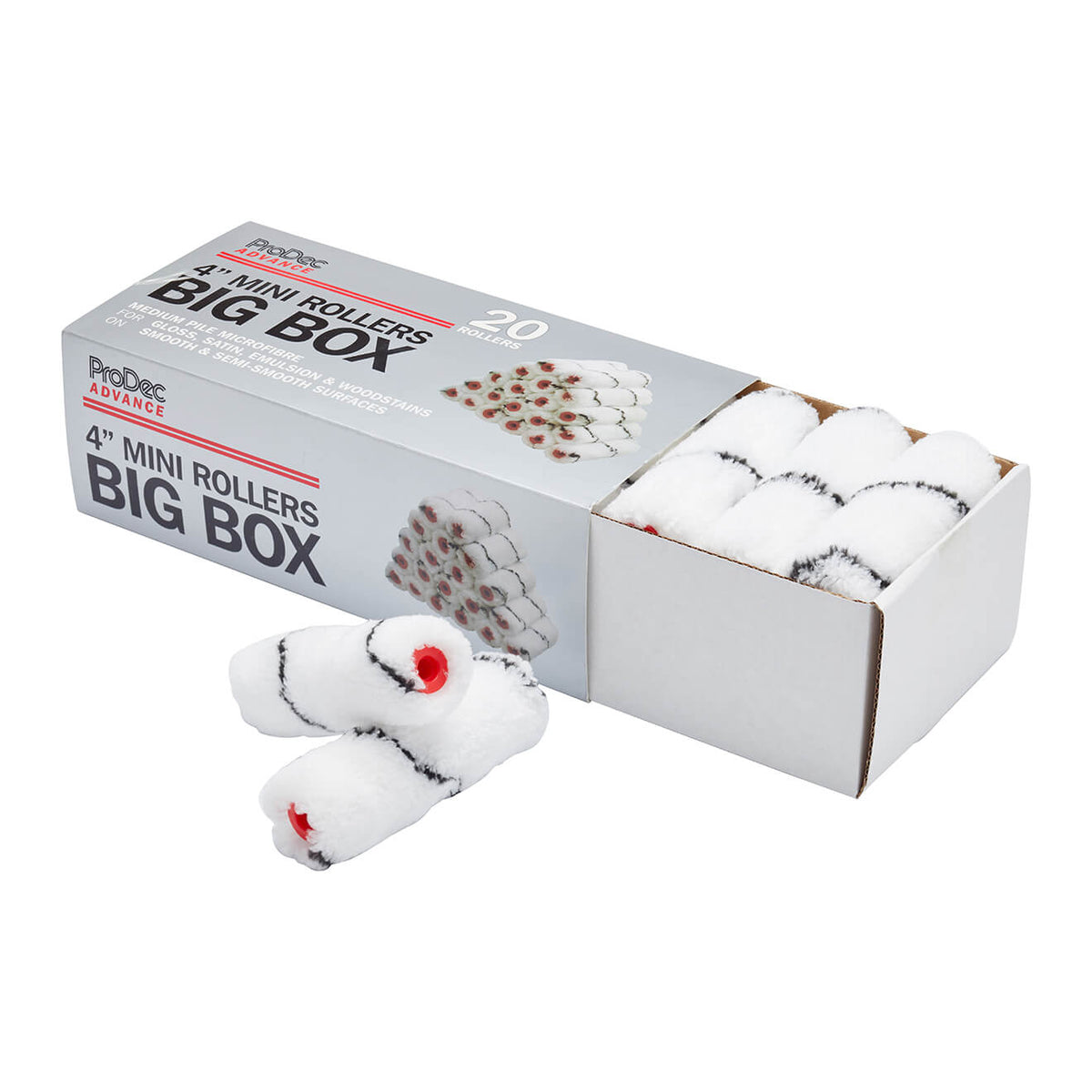 ProDec Advance 20pk 4" Big Box Medium Pile Microfibre Mini Roller