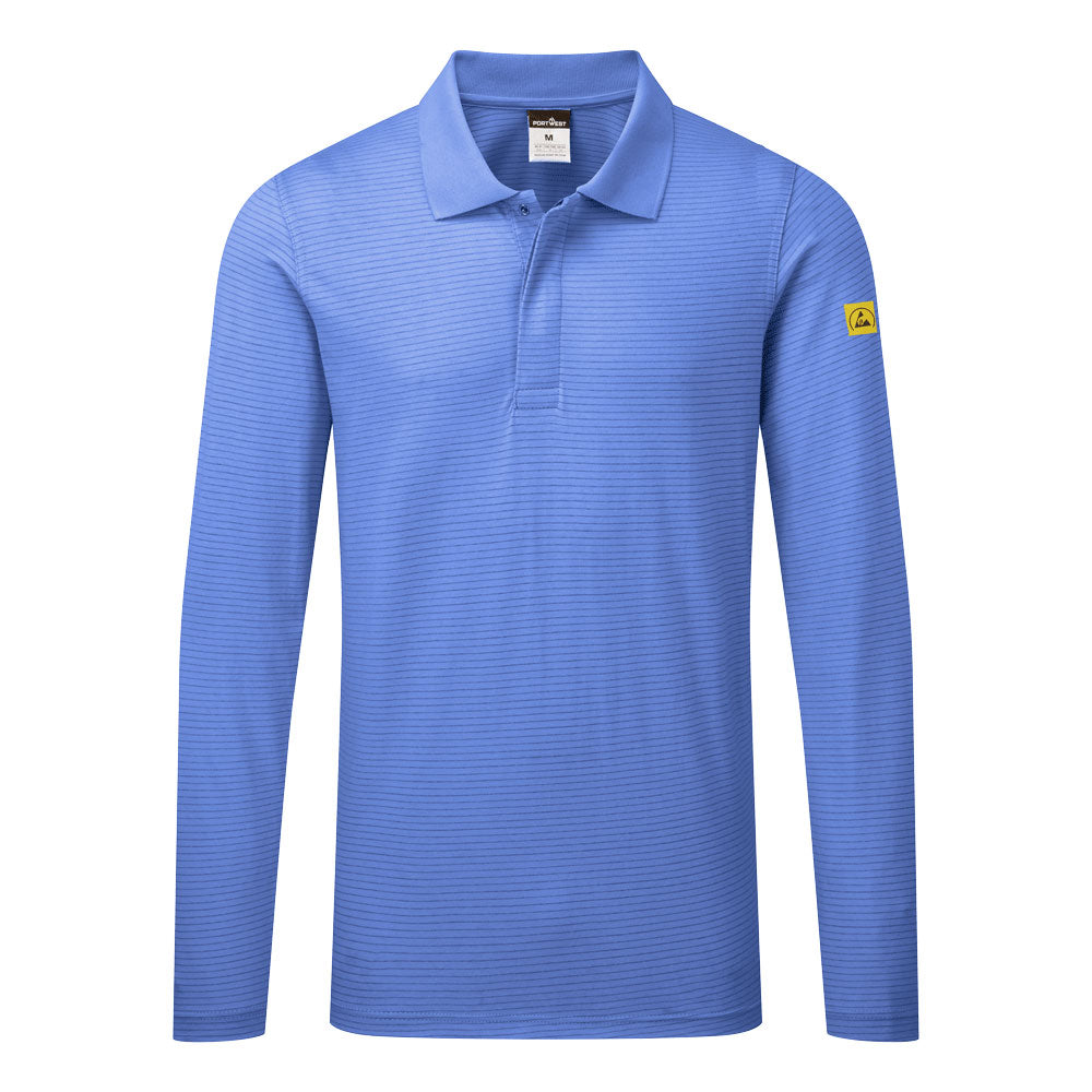 Portwest Anti-Static ESD Polo Shirt L/S AS23