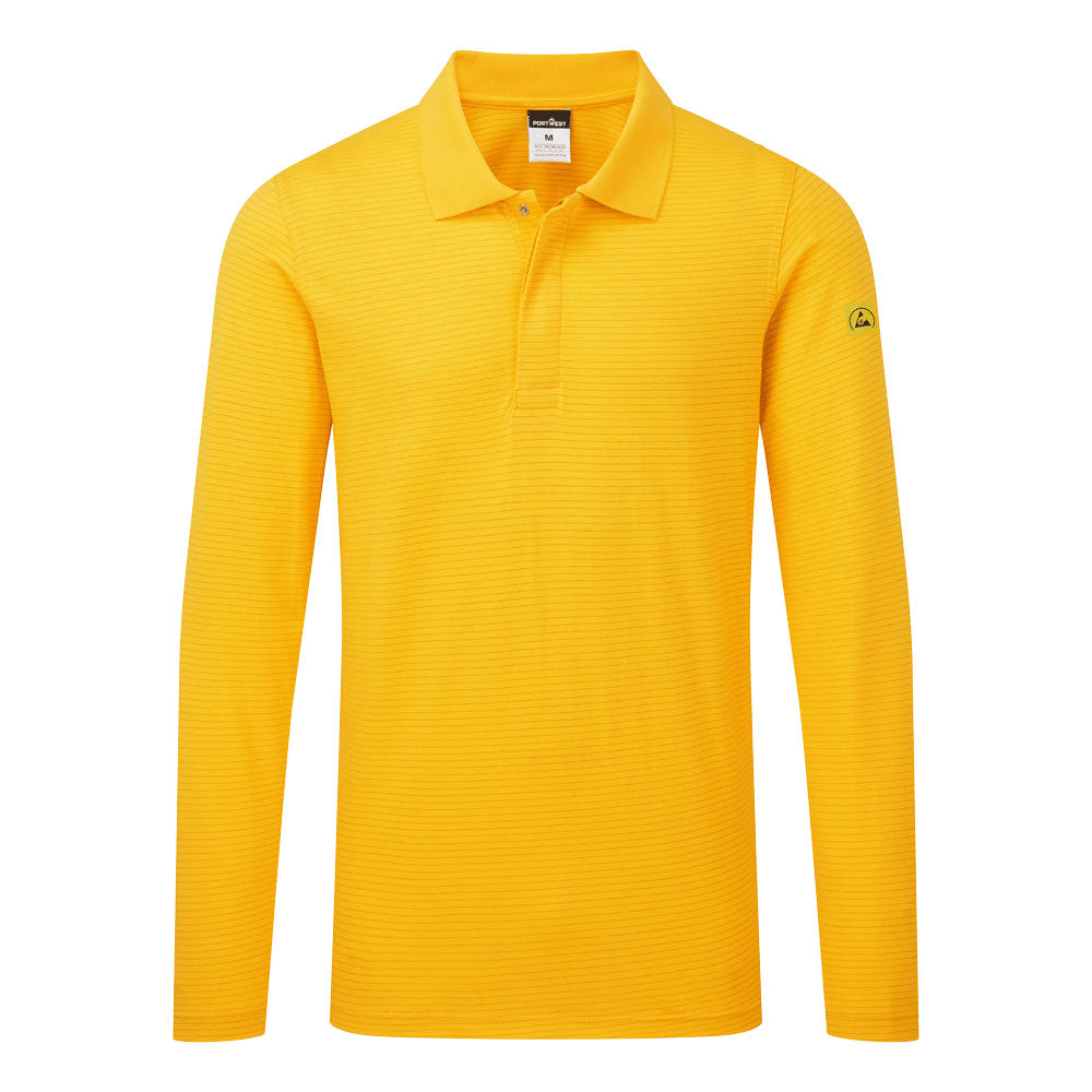 Portwest Anti-Static ESD Polo Shirt L/S AS23