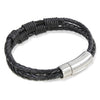Black Triple Bracelet Twisted design with Stainless Steel Clasp by Dalaco