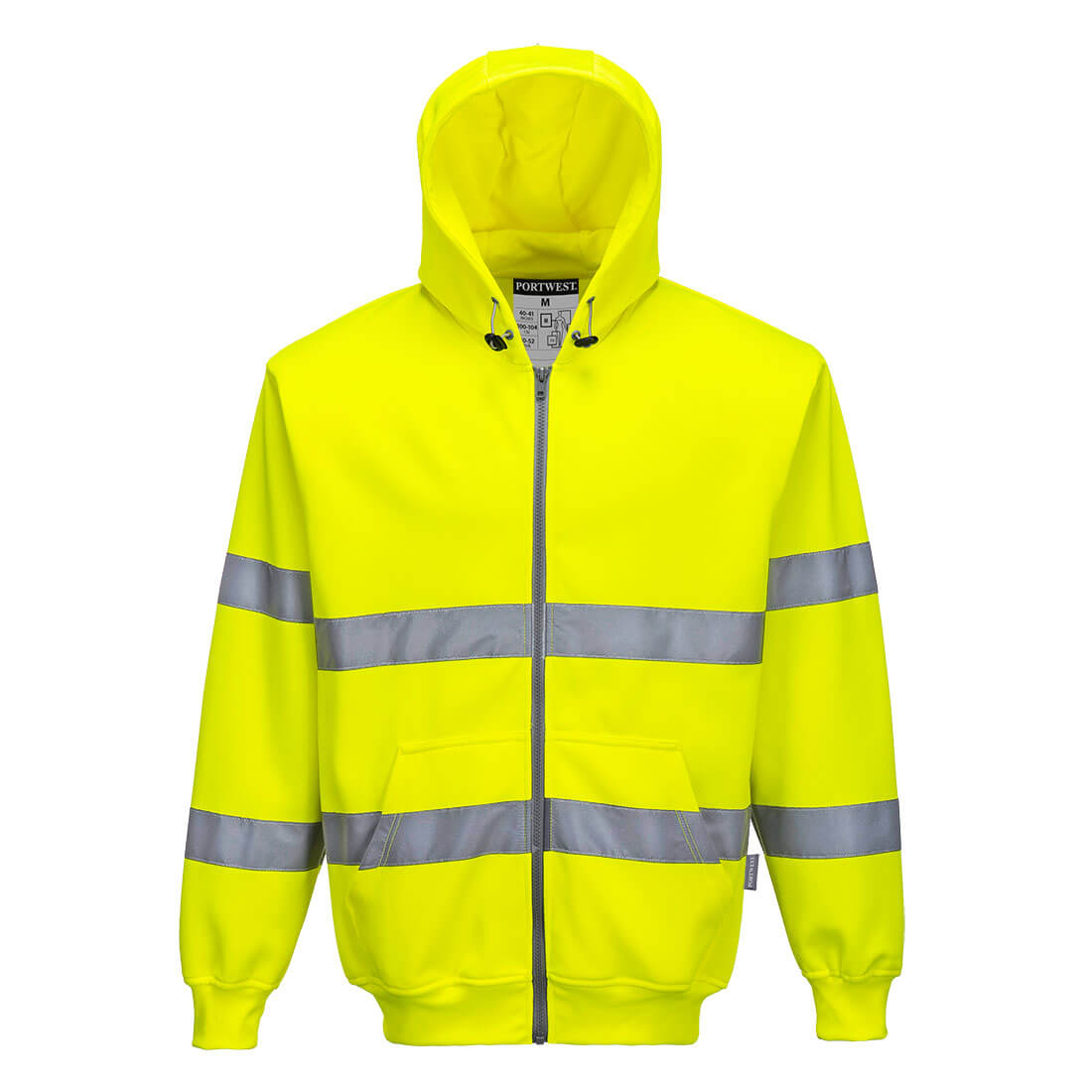 Portwest Hi-Vis Zip Front Hoodie B305