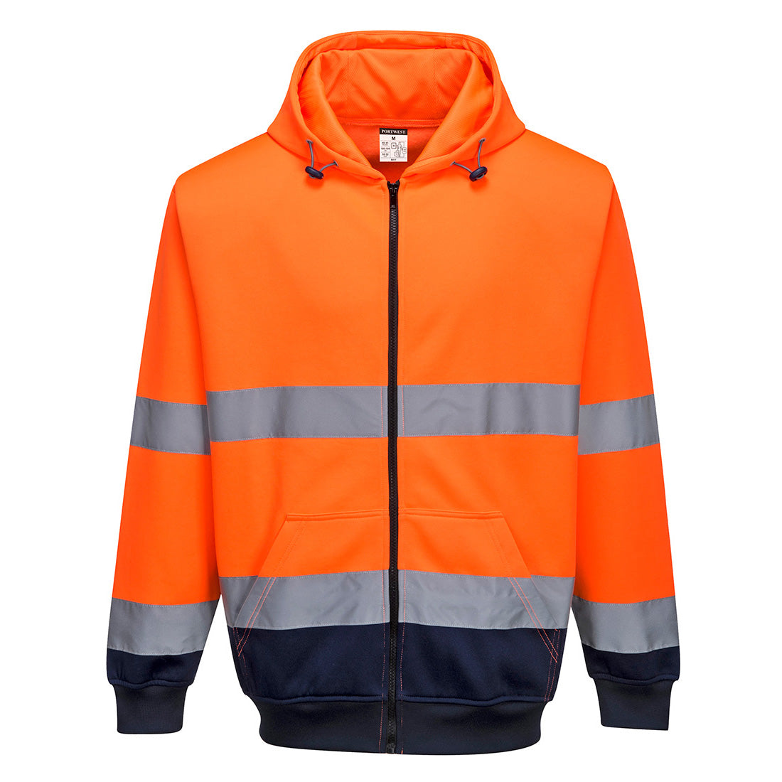 Portwest Hi-Vis 2-Tone Zip Front Hoodie B317