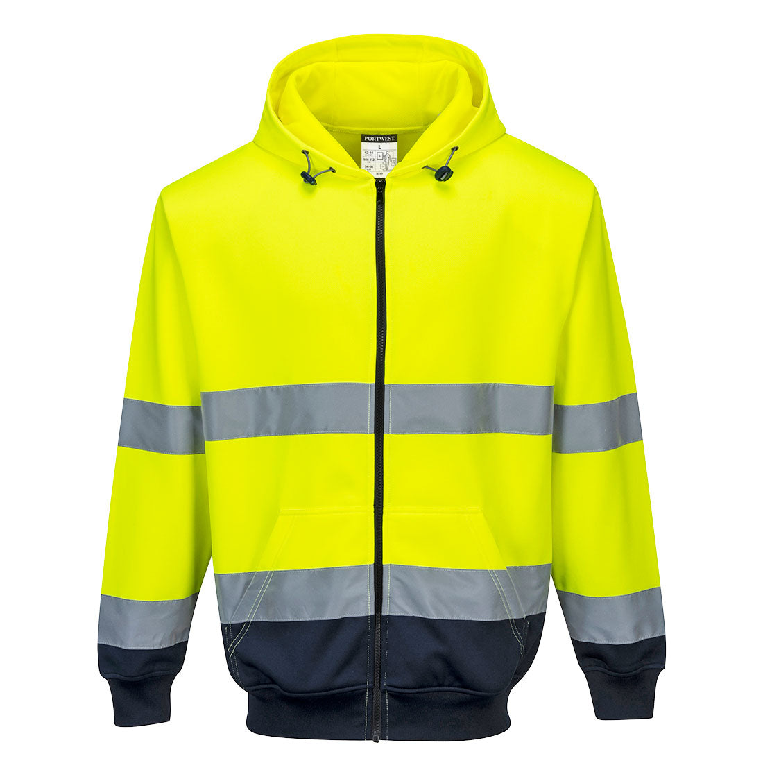 Portwest Hi-Vis 2-Tone Zip Front Hoodie B317