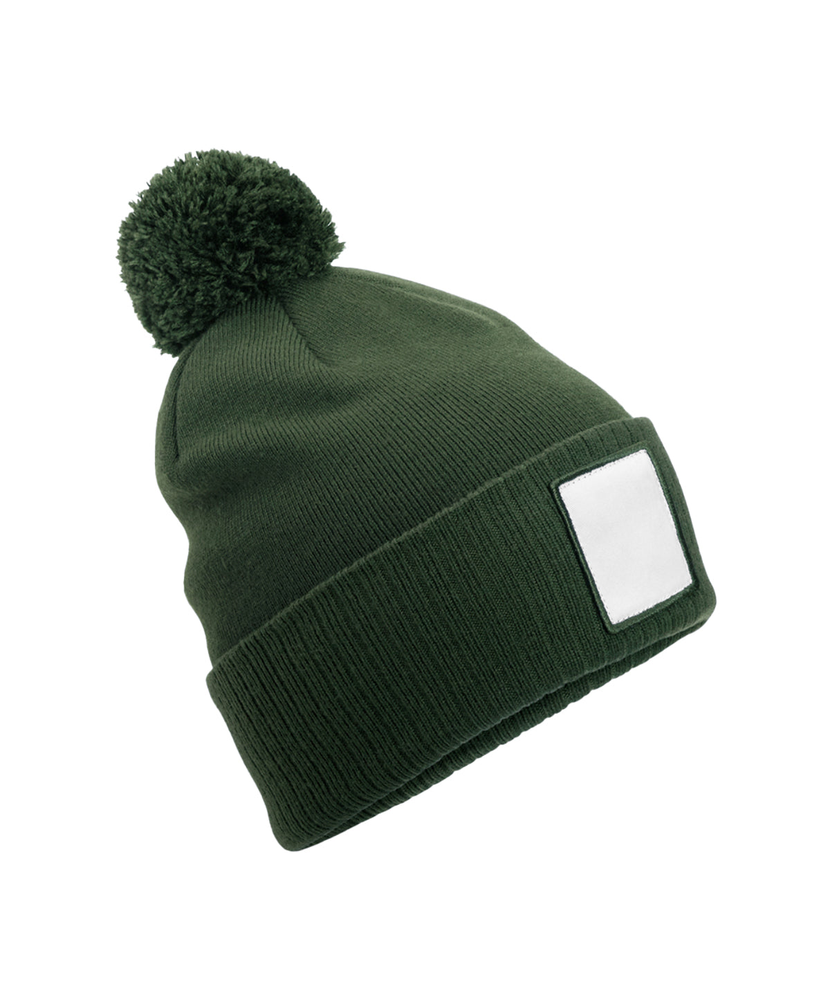 Beechfield Appliqué patch pom beanie B338R