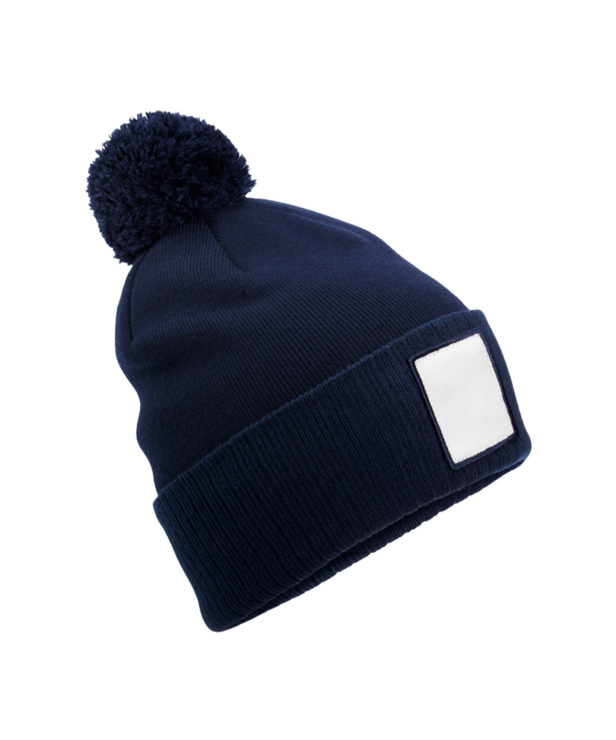 Beechfield Appliqué patch pom beanie B338R