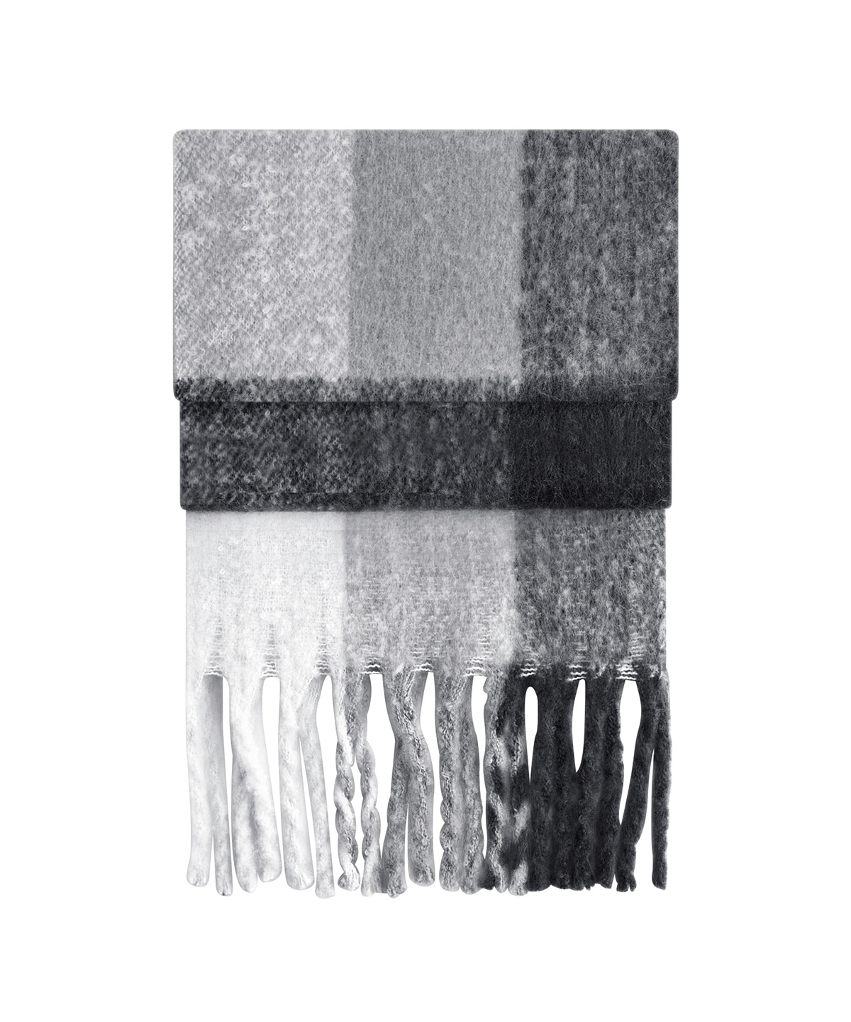 Beechfield Fluffy check scarf B494R