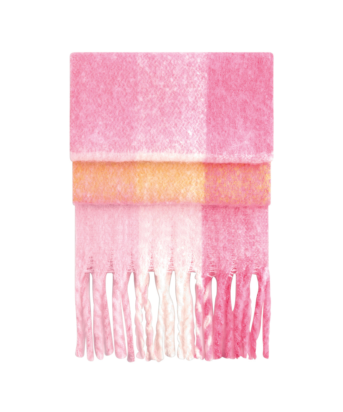 Beechfield Fluffy check scarf B494R