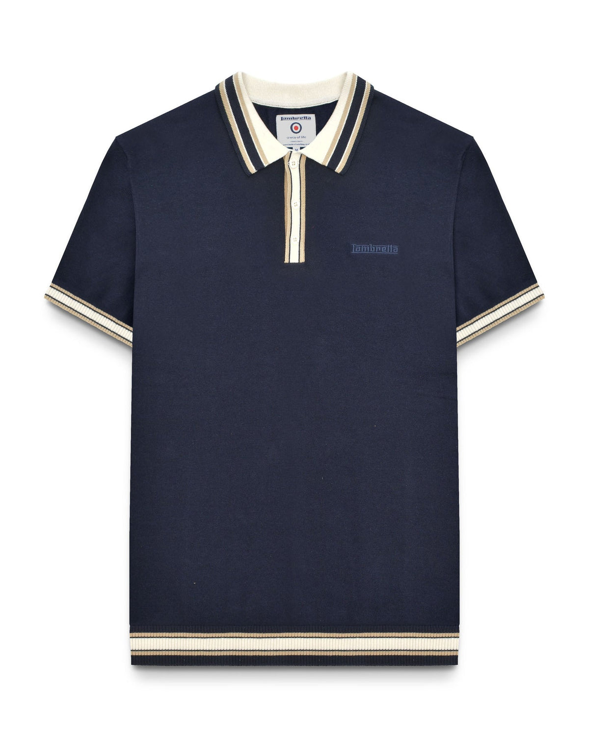 Lambretta Tipped SS Knit Polo BAGGIO