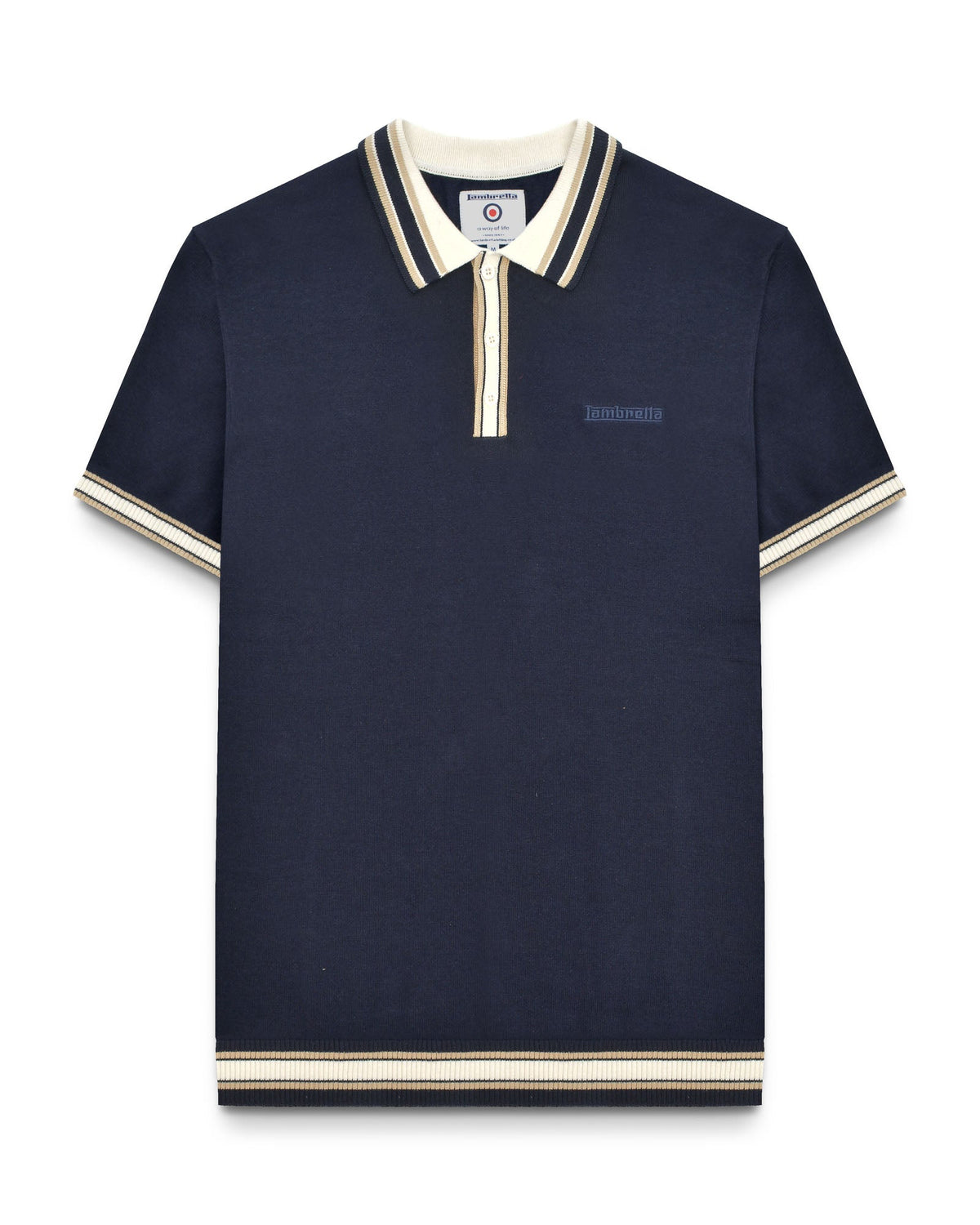 Lambretta Tipped SS Knit Polo BAGGIO