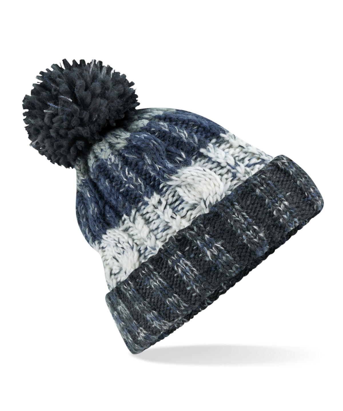 Beechfield Corkscrew pom pom beanie BC486
