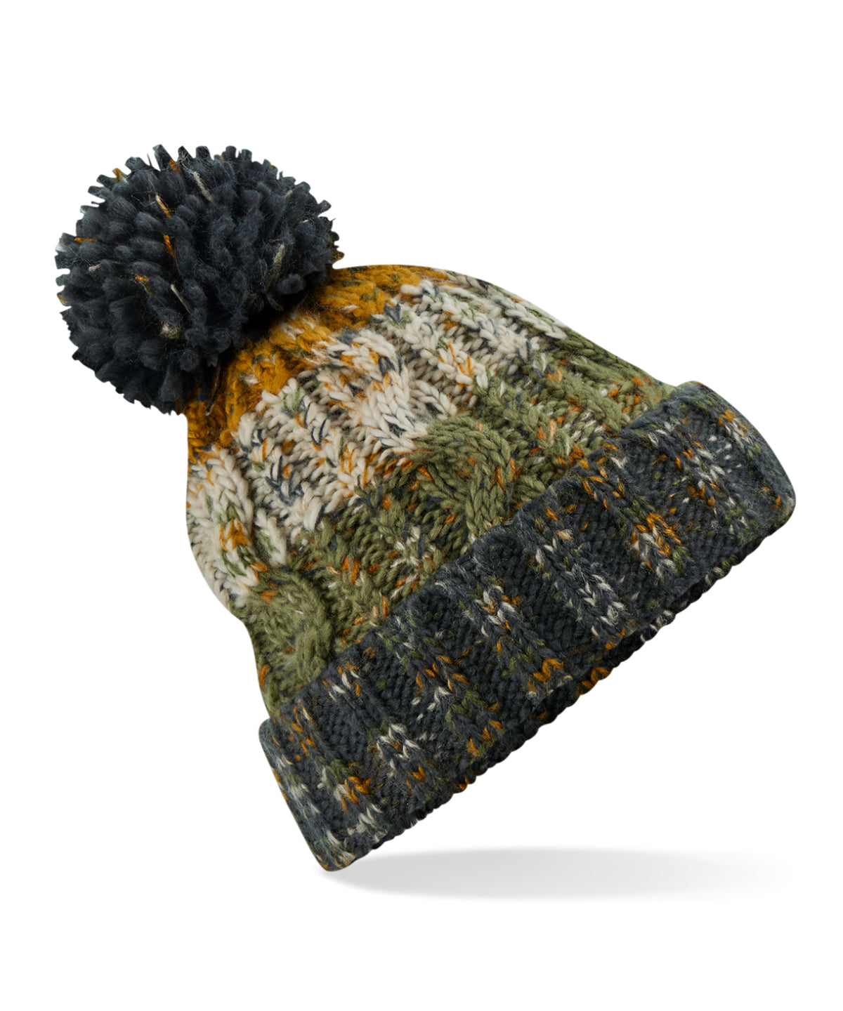 Beechfield Corkscrew pom pom beanie BC486
