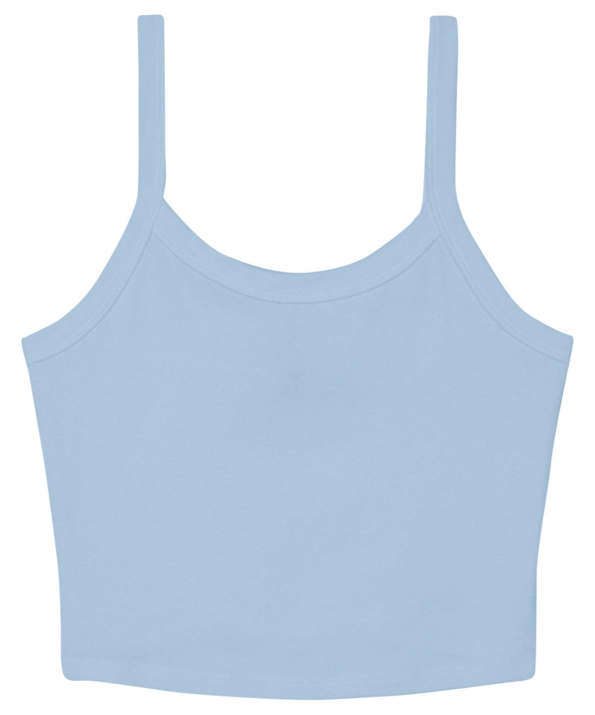 Bella+Canvas Women’s micro rib spaghetti strap tank - Solid Baby Blue Blend
