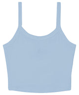 Bella+Canvas Women’s micro rib spaghetti strap tank - Solid Baby Blue Blend