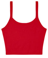 Bella+Canvas Women’s micro rib spaghetti strap tank - Solid Red Blend