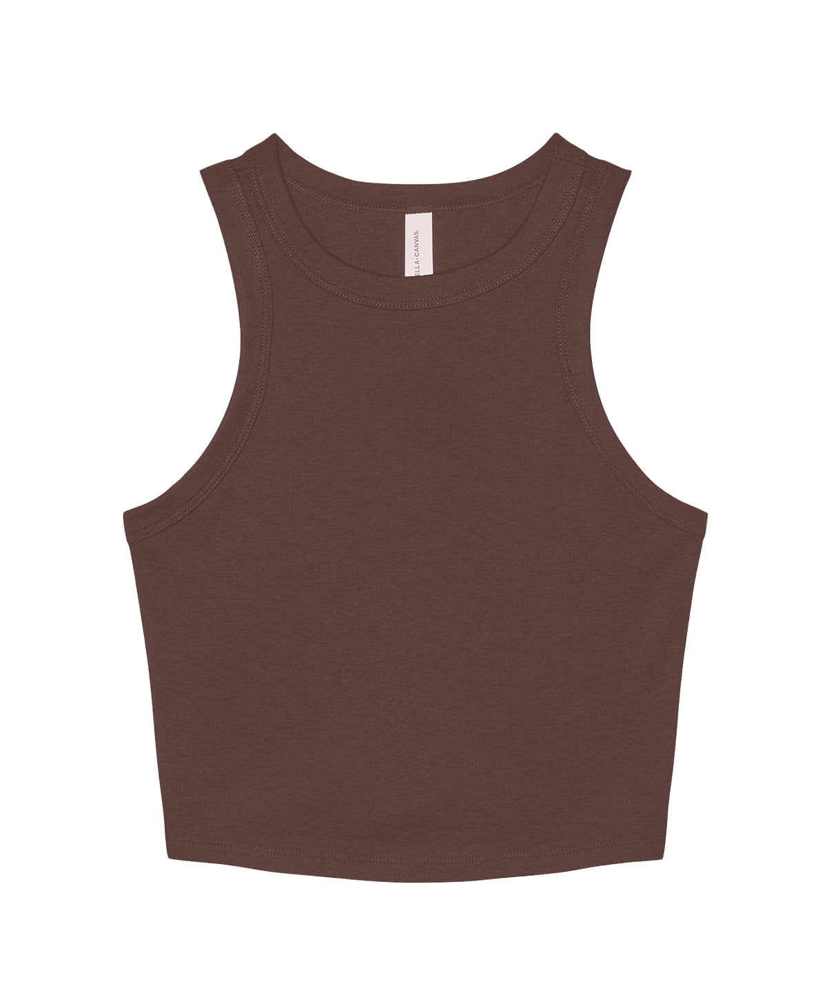 Bella+Canvas Women’s micro rib racer tank - Solid Cocoa Blend
