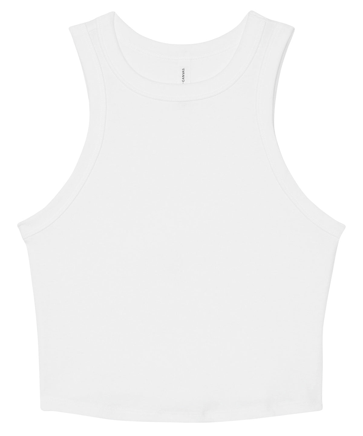 Bella+Canvas Women’s micro rib racer tank - Solid White Blend