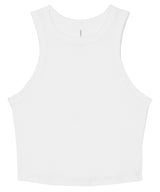 Bella+Canvas Women’s micro rib racer tank - Solid White Blend