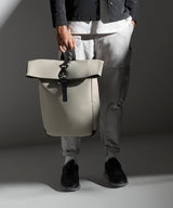 Matte PU rolltop backpack
