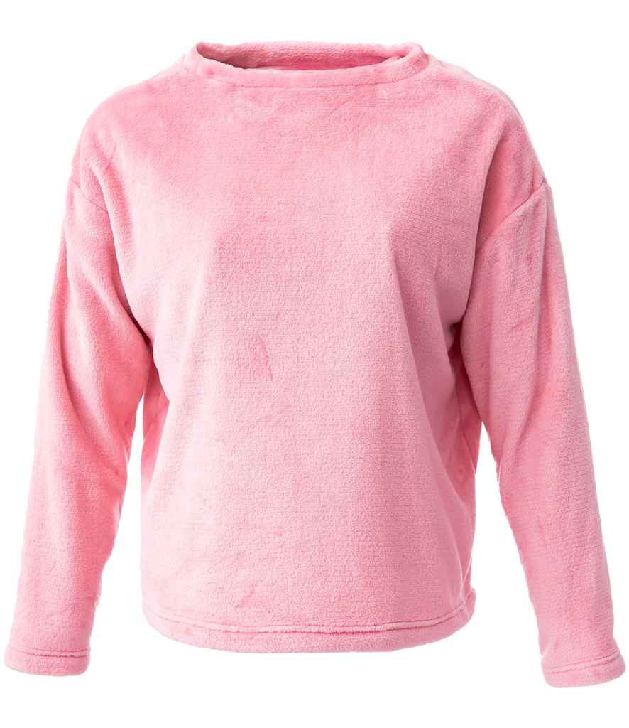 Brand Lab Ladies Plush Fleece Crew Neck Sweatshirt BH210