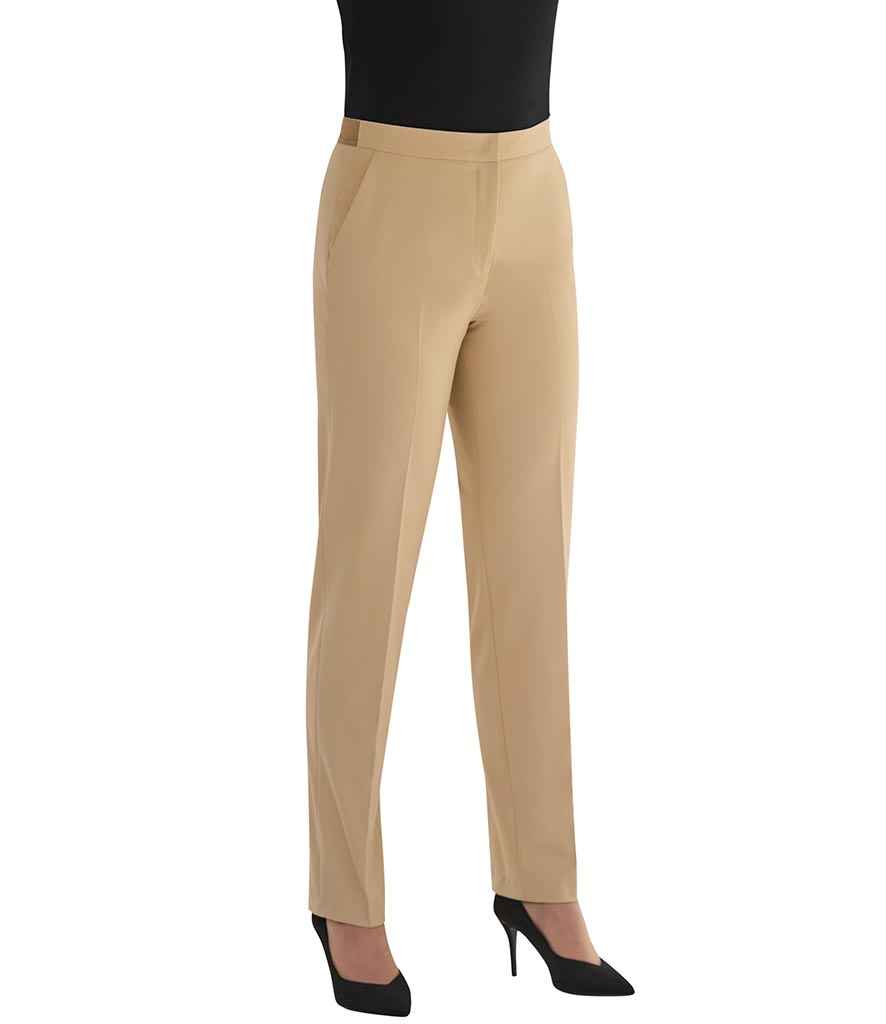 Brook Taverner Ladies Eleanor Tailored Trousers BK516 - Sand front view