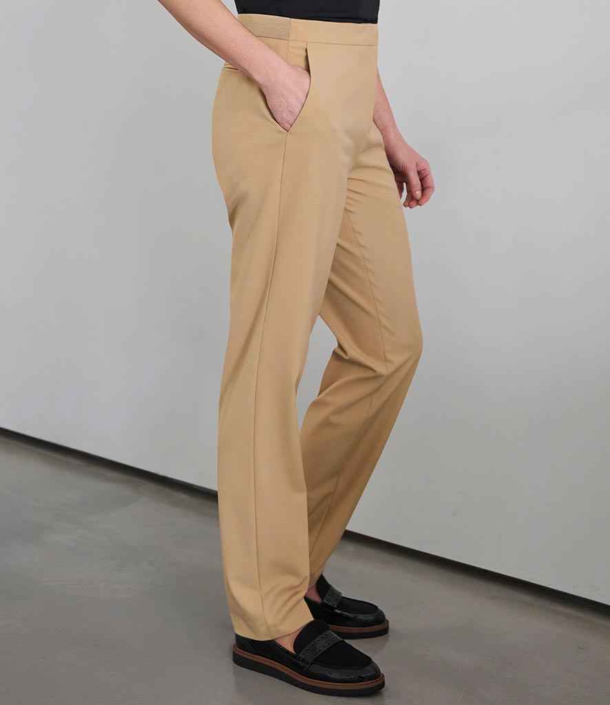 Brook Taverner Ladies Eleanor Tailored Trousers BK516 - Sand model view