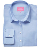 Brook Taverner Ladies Albany Long Sleeve Classic Oxford Shirt BK589 - Sky Blue front view