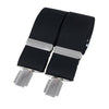 Black plain 35mm silver clip braces – British Made by Dalaco