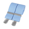Sky Blue plain 35mm silver clip braces – British Made by Dalaco