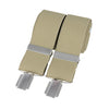 Natural plain 35mm silver clip braces – British Made by Dalaco